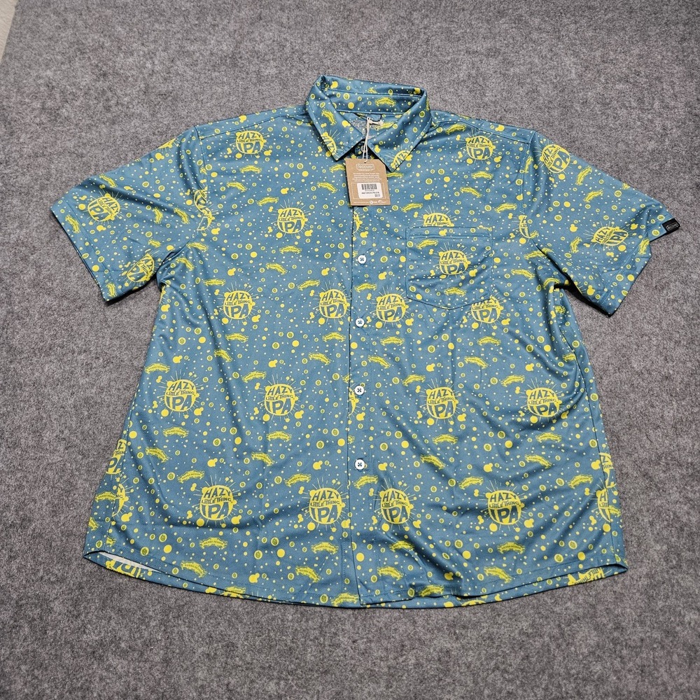 Sierra Nevada Beer Large Green Brewery  Short Sleeve Button Up NEW w/ Tags